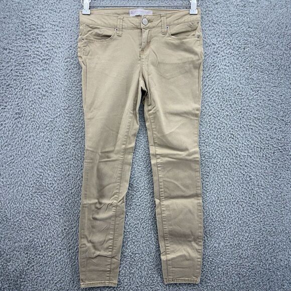 No Boundaries Chino Pants Womens 3 Low Rise Khaki Stretch Skinny‎ Casual Y2K - Picture 1 of 7